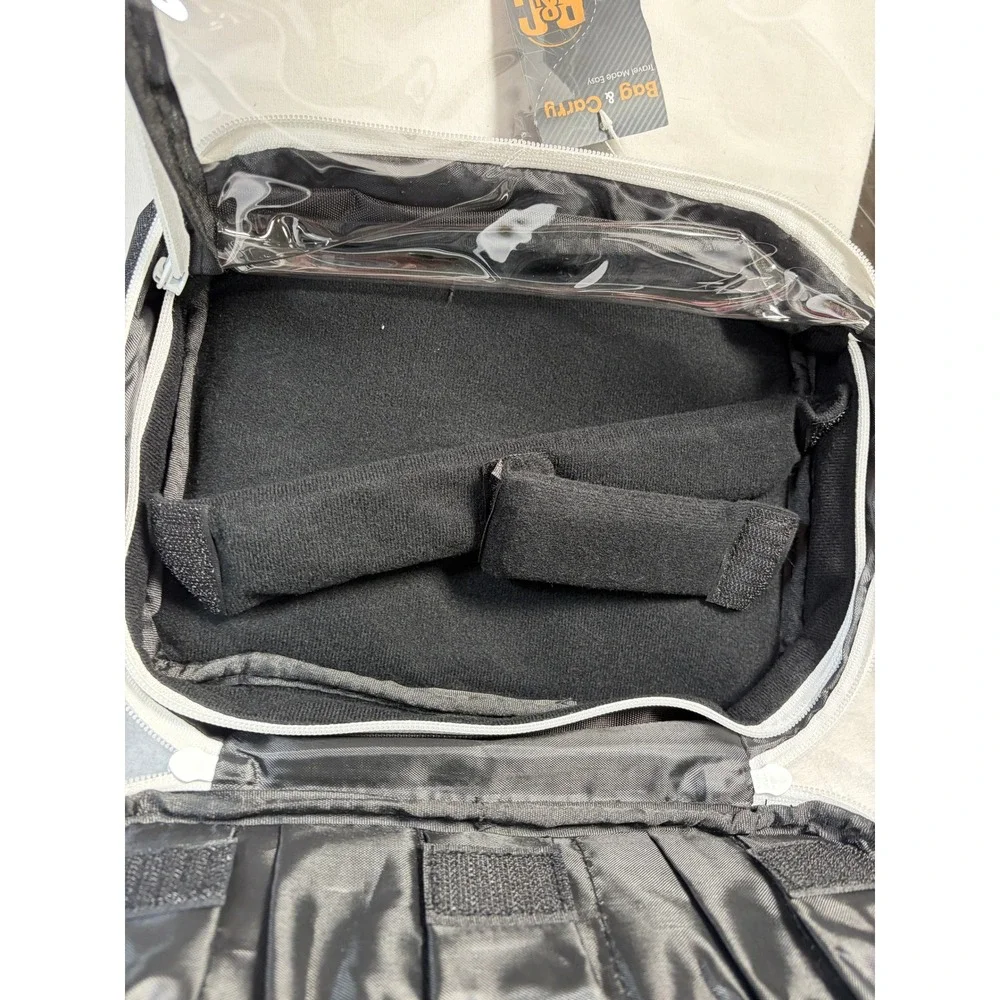 Bag & Carry Versatile Travel Cosmetic Bag Black White Dot Hanging Organizer NEW
